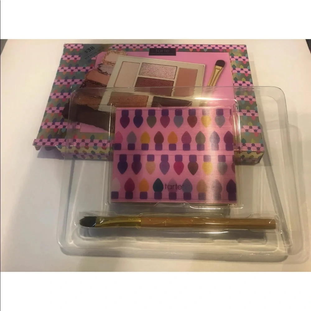 TARTE Turn Up The Glam Eyeshadow Palette Brush Kit $54 Val